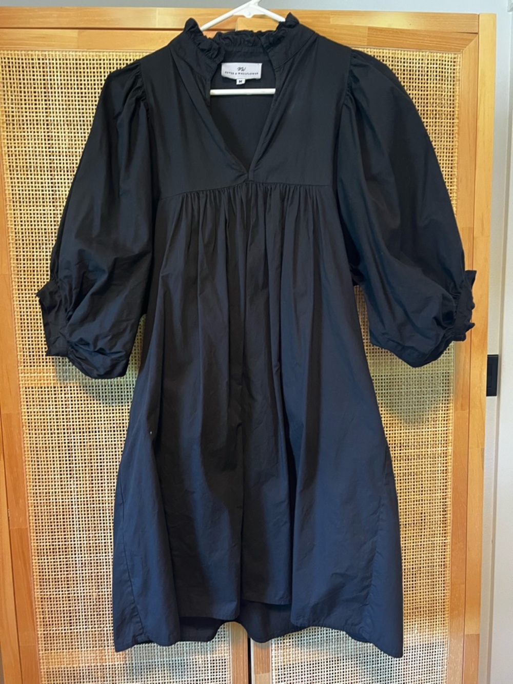 Never a Wallflower High Neck Dress in Black Poplin medium GUC, no flaws - Picture 4 of 8